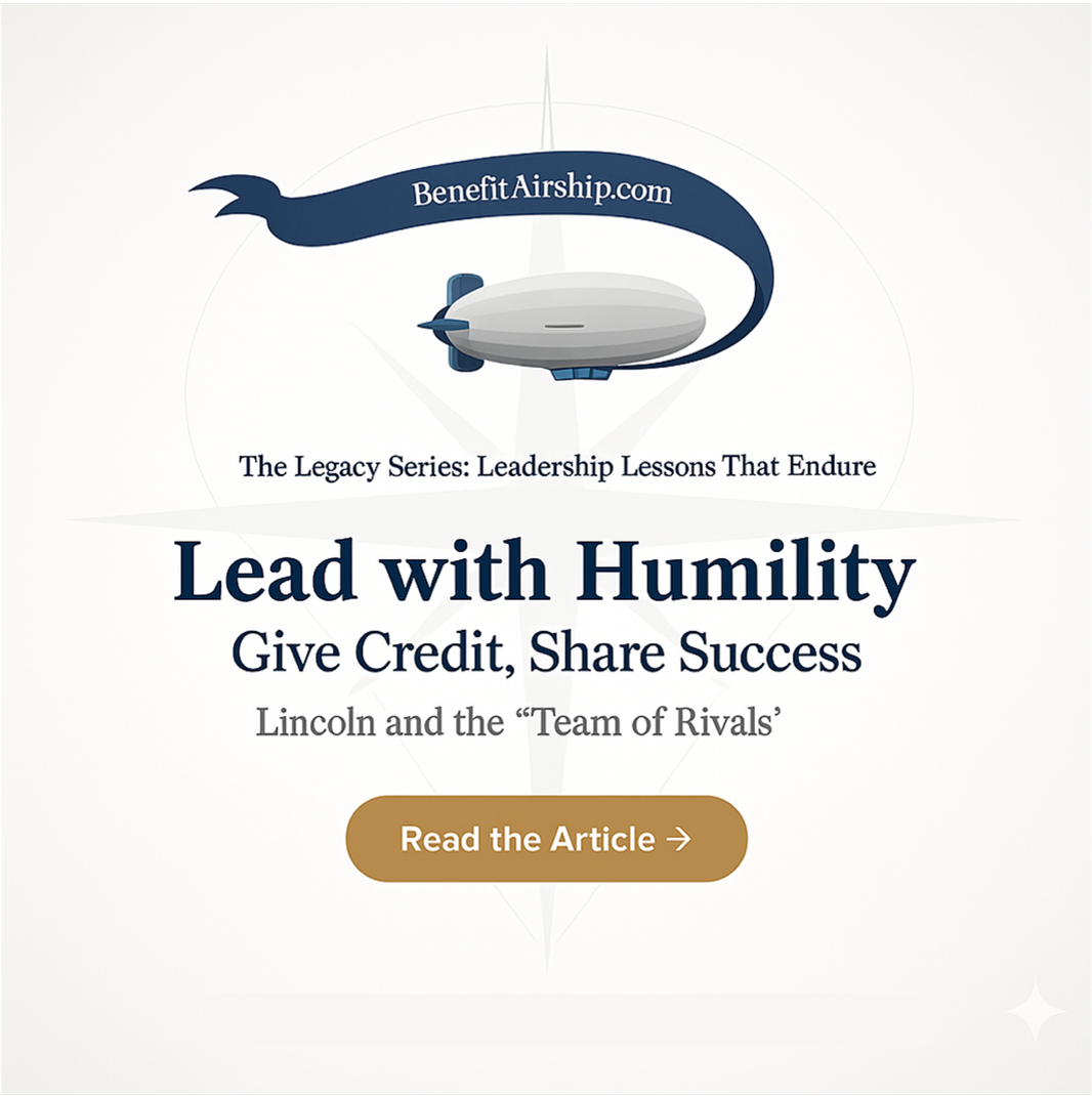 Lead with Humility: Give Credit, Share Success Lincoln and the “Team of Rivals”